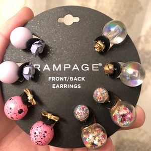 Front back bubble earrings